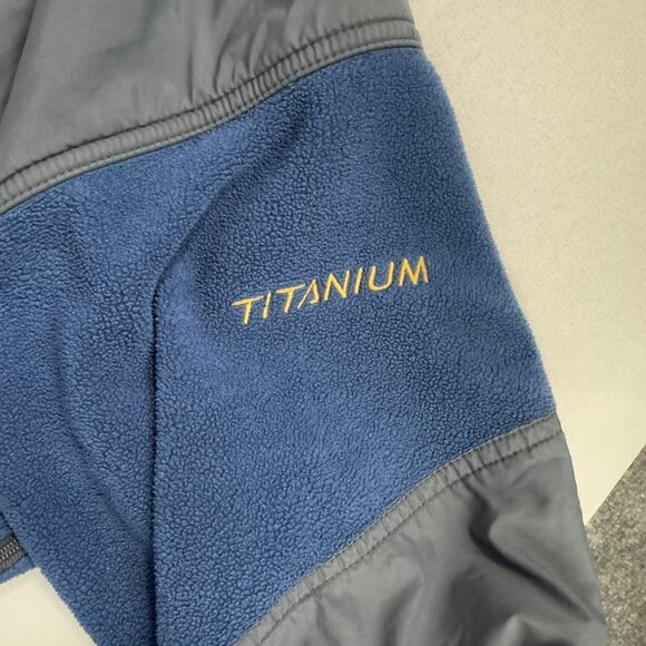 Columbia Titanium Fleece Jacket Men’s Large Blue Gray Full Zip Vintage Outdoor - Picture 3 of 6